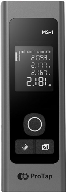 ProTap 60M 초고정밀 미니 레이저 거리측정기 휴대용 레이저 줄자, 1개