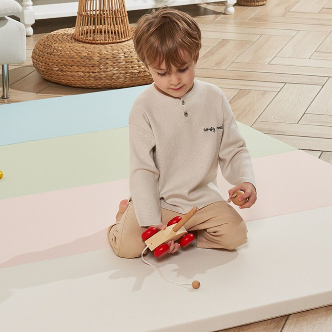 카라즈 뉴시크릿 4단 폴더매트 단품 유아매트 층간소음 놀이방매트, N 파스텔