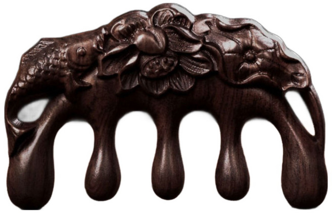 뚱보 경락 마사지 헤어 괄사빗, 달팽이 괄사빗, 1개