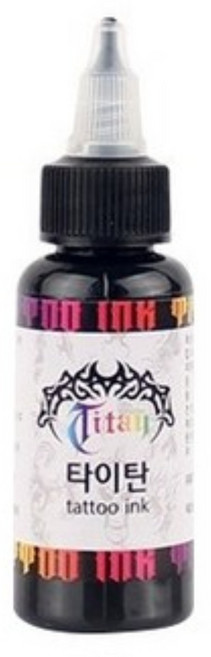 하나뷰티 타투색소 타이탄 문신용 잉크 TITAN TATTOO INK, 1개, 블랙 - 0.5