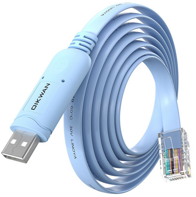 USB TO RJ45 RS232/콘솔케이블 / 3M (FTDI FT232RL+ZT213 칩 사용) (대량 주문제작 가능), 300cm, 1개, USB TO RJ45-RS232(블루)