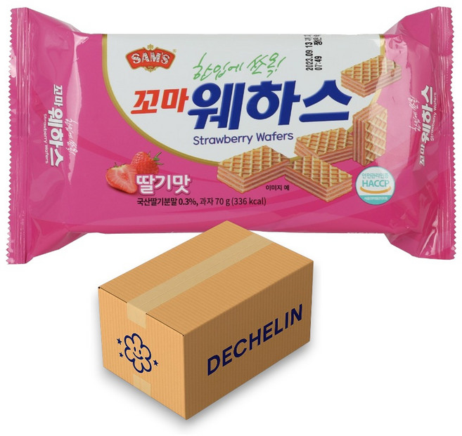 삼아 꼬마웨하스 딸기, 70g, 20개