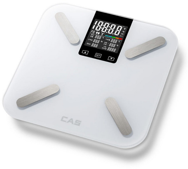 CAS BFA-S21 스마트 체중계 체지방계 체성분 측정 인바디 가정용 체중관리 4전극, 1개, 화이트