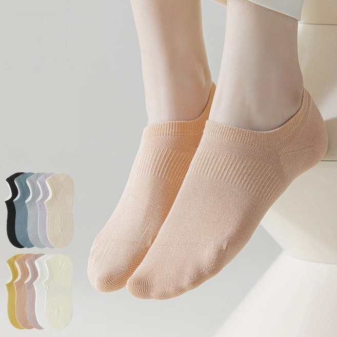 여름 여성양말 순면95% 비비드컬러 스니커즈 덧신 양말 5켤레세트