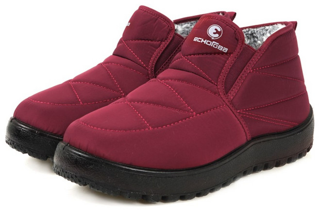 [에코로바]남녀공용 겨울 따뜻하고 발편한 털신발 방한화 패딩슈즈 ER1606