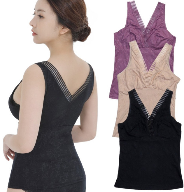 V라인 자가드 노와이어 노몰드 부직포 마담브라런닝2종세트