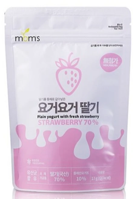 moms 요거요거 유아간식볼, 딸기맛, 5개, 17g - 쿠팡