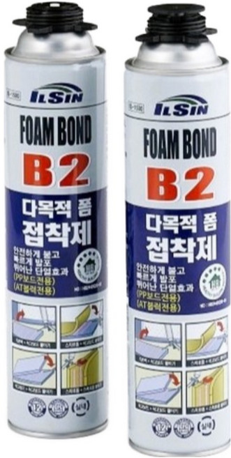 일신 CNA 폼본드 B2 박스 15개입 IS-1500 다목적 우레탄폼 단열 접착제, 15개