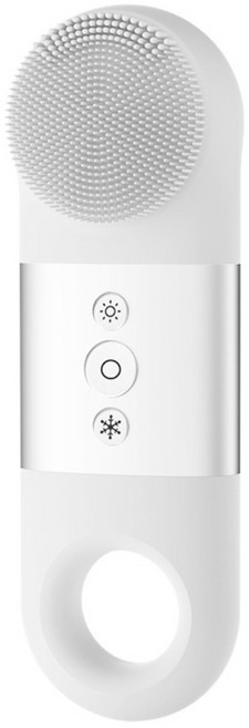 [LED] 리빙가을 올인원 냉 온열마사지 C타입 세안기 진동클렌저, 화이트