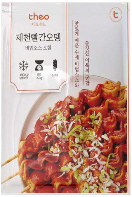 테오푸드 맛있게 매운 제천빨간오뎅, 390g, 2개
