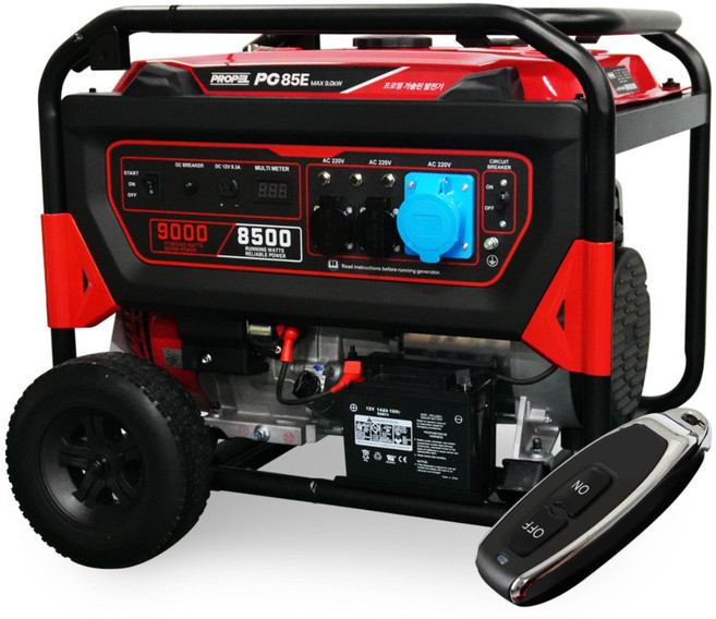 프로펠 가솔린 엔진 발전기 PG85E 9kw 가정용 산업용 휴대용 캠핑 푸드트럭