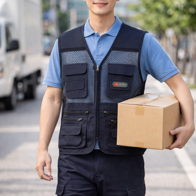 이지몰 다용도 망사 작업 조끼 멀티 포켓 낚시 등산 조끼