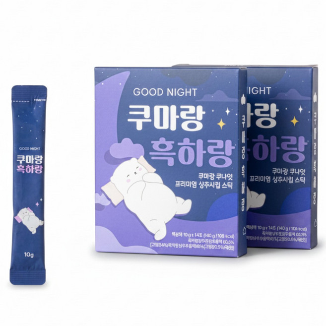 굿나잇 쿠마랑 흑하랑 상추 시럽 스틱, 2박스