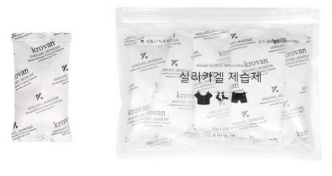 크로반 제습제 실리카겔 습기제거제 신발 의류 방습제 서랍용 서랍장 신발장, 10개, 50g