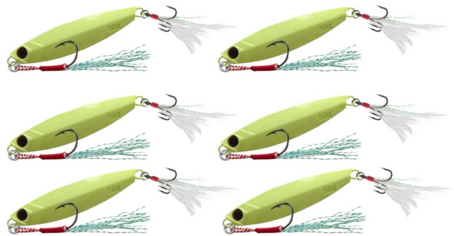회우위드마켓 프르미엄 uv발광 메탈지그 15g~80g, 3개, 60g, UV 발광