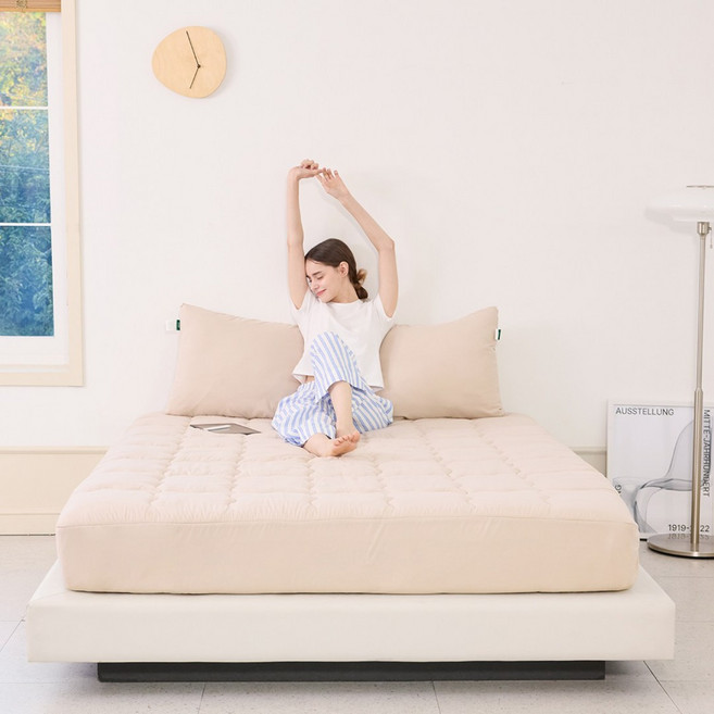 코드니처 푹신한 사계절 통세탁 토퍼형 방수 매트리스 커버