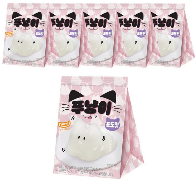 [머젠토] 푸냥이 젤리, 6개, 90g