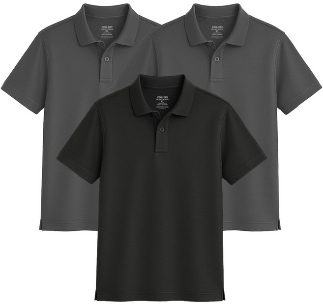 어니우니 쿨카라티 PK 반팔 빅사이즈 기능성 카라 쿨론 티셔츠 3p 세트