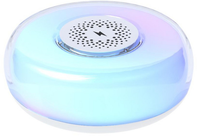 [RGB 오로라 감성조명] 킹로라 QI 고속 무선충전기 발열방지 수면등 침실무드등, 오로라 화이트