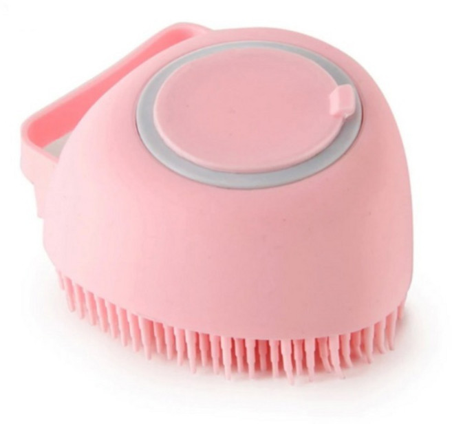 반려동물 목욕 소프트 브러쉬 고양이 강아지 샤워 실리콘 빗, 1개, 02샴푸브러쉬-핑크