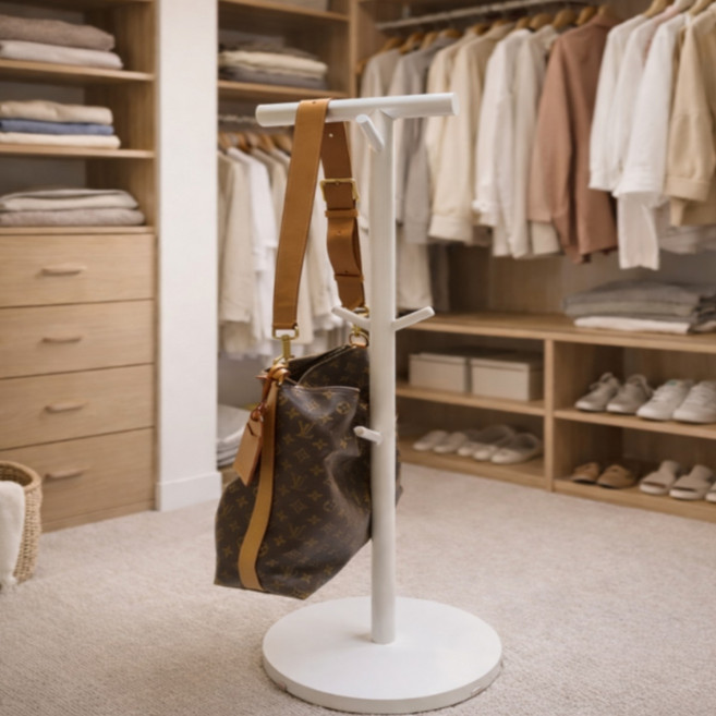 디어시즌 가방걸이 가방 모자 옷 스탠드 옷걸이, 화이트