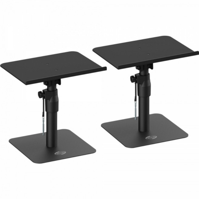 강원전자 넷메이트 탁상용 스피커 스탠드 세트 NMA-LMS13, 블랙