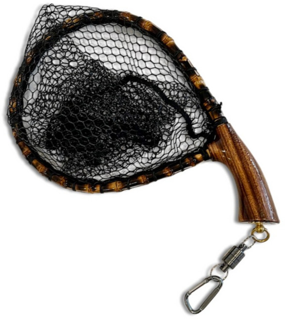 벡코블랙 계류 뜰채 경량 원목 우드 쏘가리 송어 플라이 산천어