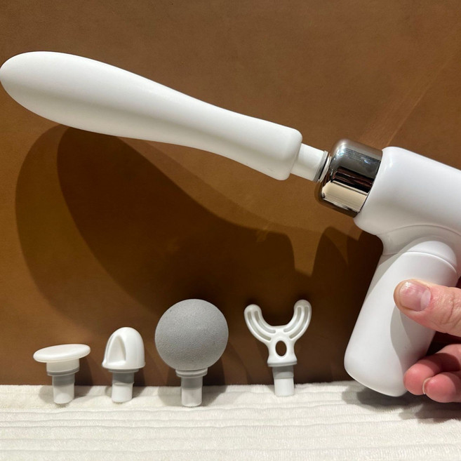 휴대용 미니 근막총 저소음 강력 진동 근육 마사지기 전신 사용 가능한 다기능 전동 마사지건 피로회복 바디 케어 기기, 고주파수, 10cm