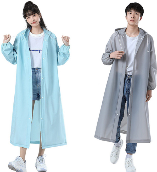 MJ21 성인 커플 다회용 EVA 우비 [1+1세트]
