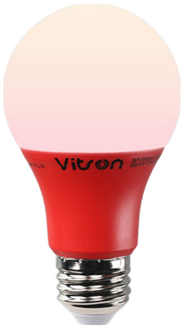 알라딘라이팅 LED 컬러 전구 A60 8W E26 벌브 색전구 색조명 블루 레드 옐로우 그린 오렌지, LED 칼라 벌브 8W_레드, 1개