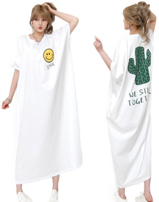 통통마녀 ] 해피 선인장 롱롱 원피스 4XL 까지 오버사이즈