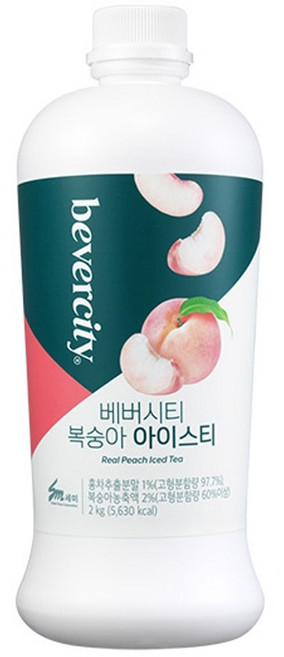 세미 베버시티 복숭아 아이스티 시럽, 2kg, 2개