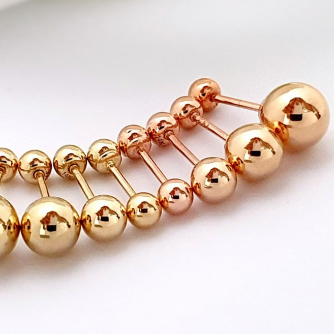 14k귀걸이 골드볼 피어싱