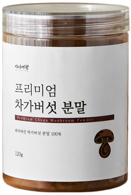 러시아 차가버섯 분말 100%, 120g, 4개