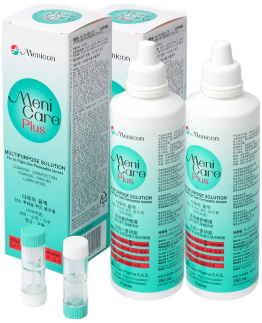 메니콘 메니케어 플러스 하드렌즈 드림렌즈 다목적액, 2개, 250ml
