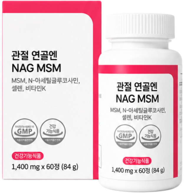 리포레 손가락 손목 관절 연골 영양제 MSM 식이유황 퇴행성, 1개, 60정