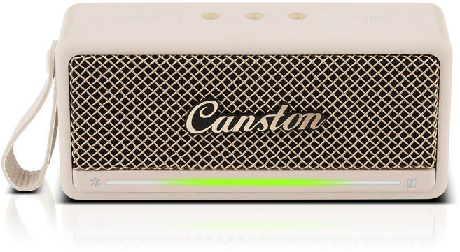 캔스톤 오로라 무드라이팅 우퍼 블루투스 스피커 감성 인테리어 캠핑 방수 스피커 M77BT, 라이트베이지, CANSTON AURORA M77BT
