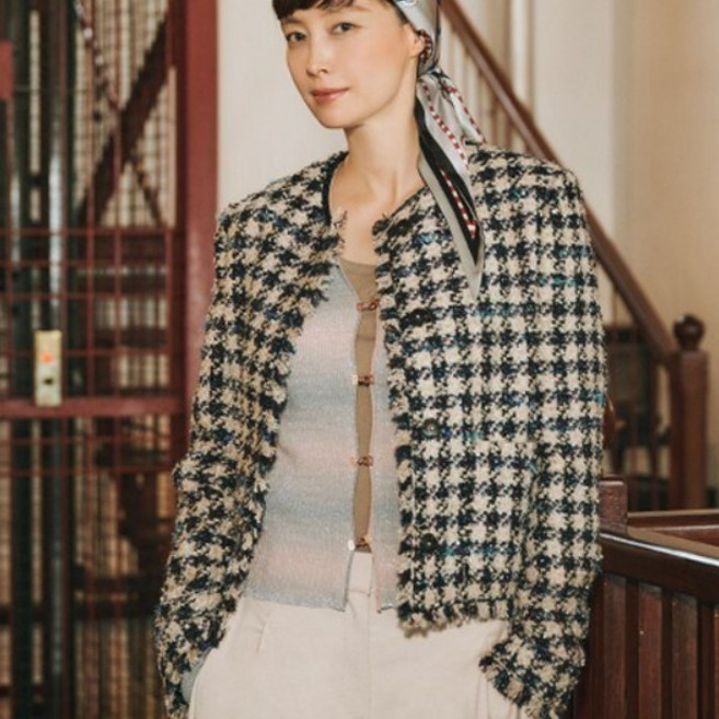 지스튜디오 25SS 실크혼방 옴브레 트윙클 가디건