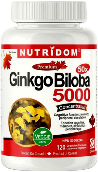(3팩특가) 뉴트리돔 징코 50배 고농축 은행잎 추출물 100mg 120캡슐 N177, 3개, 120정