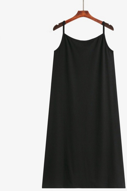 크레스티 여성 빅사이즈 민소매 루즈핏 H라인 롱원피스 라운드넥 편안한 슬림 스커트