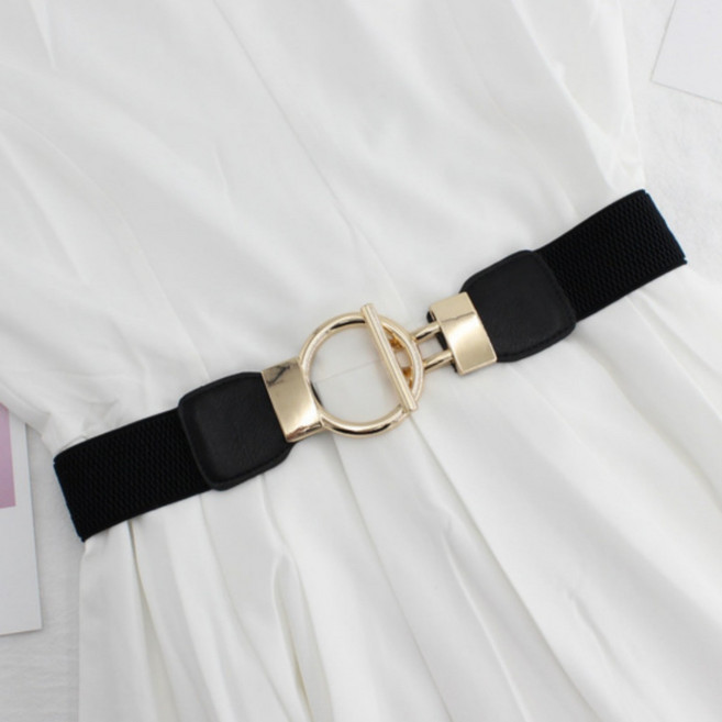 해피엘라 여성 원피스 벨트 정장 골드 버클 밴딩 심플 스판 코트용 허리띠