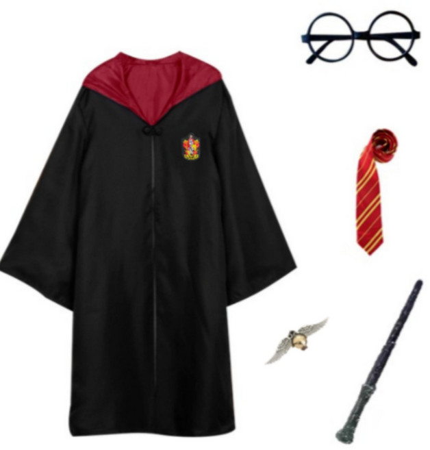 핫스윗 마법사 코스튬 마법 망토 4종 세트 + 목걸이 남녀공용