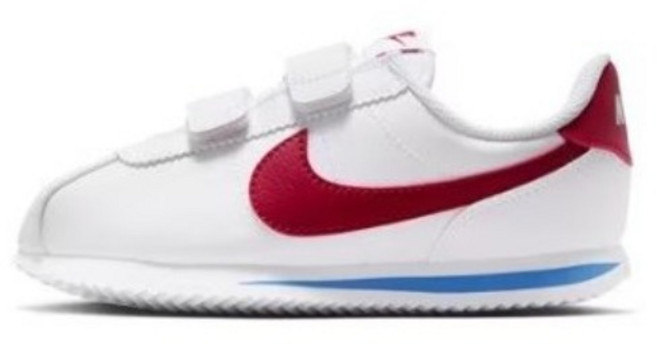 나이키 키즈 코르테즈 흰색 검은색 벨트로 운동화 코디가 쉽고 편한 신발