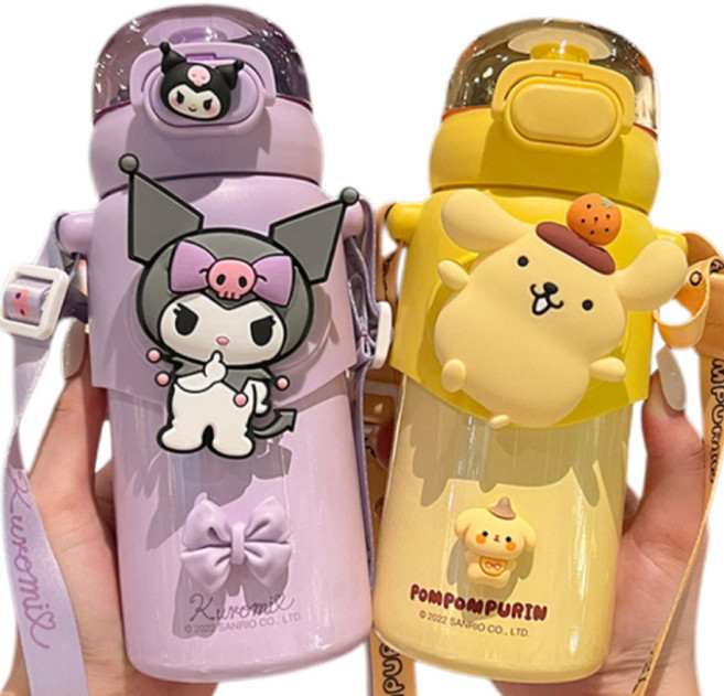 파티샵 산리오 원터치 보온보냉 텀블러 460ML, 폼폼푸린