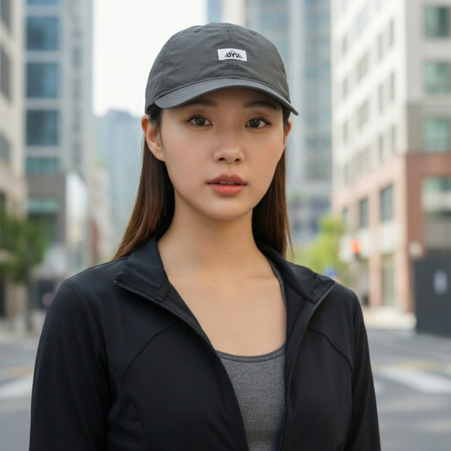 데이더봄 숏캡 아웃도어 볼캡 캡모자 러닝모자, 그레이, 1개