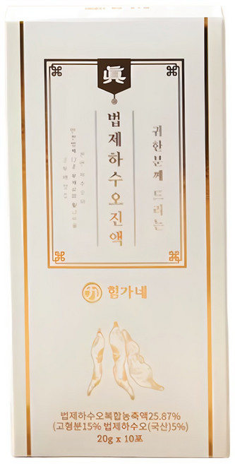 힘가네 법제 하수오 진액 스틱 공부력 정신력 상승 30포 x 20g, 1박스, 600ml