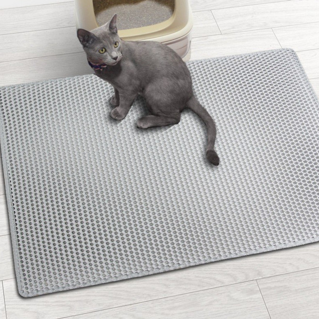 펫톡톡 고양이화장실 사막화방지 벌집 모래매트 대형 특대형 플러스, 벌집엠보 연회색, 1개