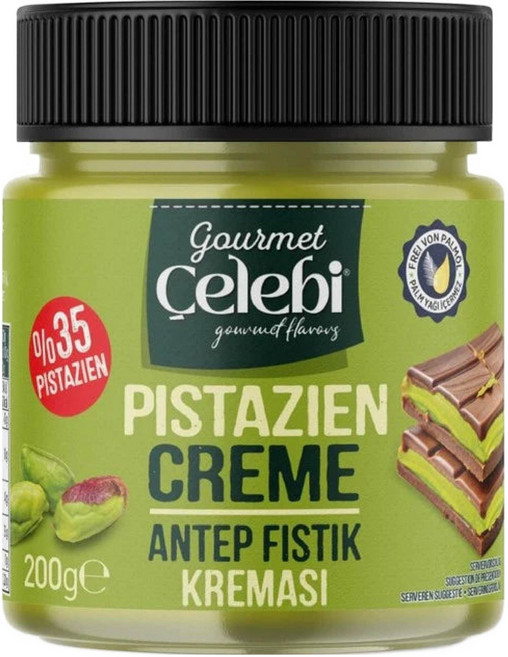 [단독판매] 맛보장 첼레비 피스타치오 스프레드 잼 35%, 200g, 2개