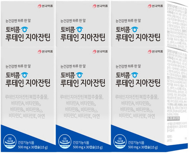 토비콤 루테인 지아잔틴, 30정, 6개