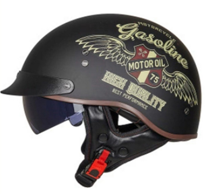 반모 오토바이 헬멧 클래식 하이바 할리 경량 빈티지 여름, A